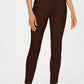 Calça feminina Chelsea Tummy Control Skinny Leg Tornozelo Charter Club Marrom Tamanho 8
