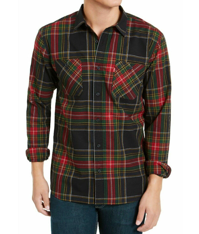 Camisa xadrez masculina Levi's Malden verde tamanho médio