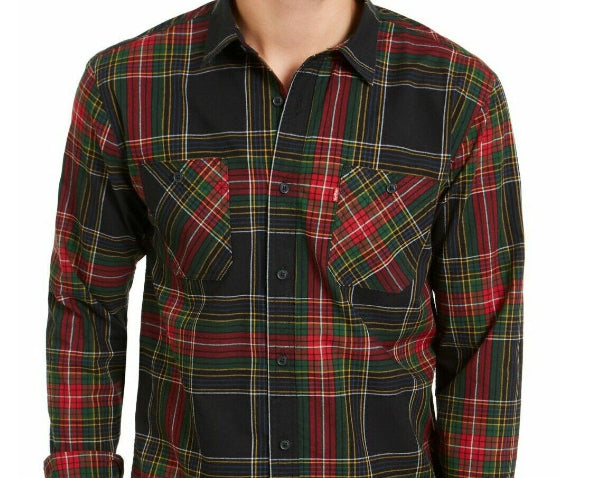 Camisa xadrez masculina Levi's Malden verde tamanho médio