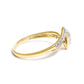 10K Yellow Gold Diamond Accent Filigree Heart Promise Ring (I-J Color, I3 Clarity)- Size 7
