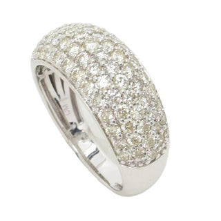 Morris & David 14K Gold 1.50ctw Pave Diamond Dome Ring, 4.1 grams