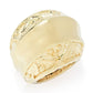 Anel Domo com Detalhes Recortados e Banhado a Ouro 23K Graziella
