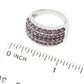 Anel Diamond Treasures em ouro branco 14K com diamante roxo de 1,90 quilates e 4 fileiras
