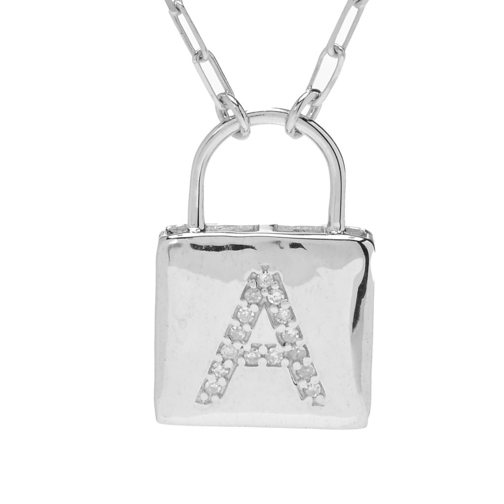 diamond-treasures-sterling-silver-diamond-initial-padlock-w-chain