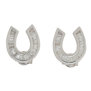 Brincos de diamante em formato de ferradura, 0,59ctw, da Diamond Treasures
