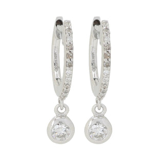 Brincos de argola com pingente de diamante e aro de 0,34 quilates Diamond Treasures