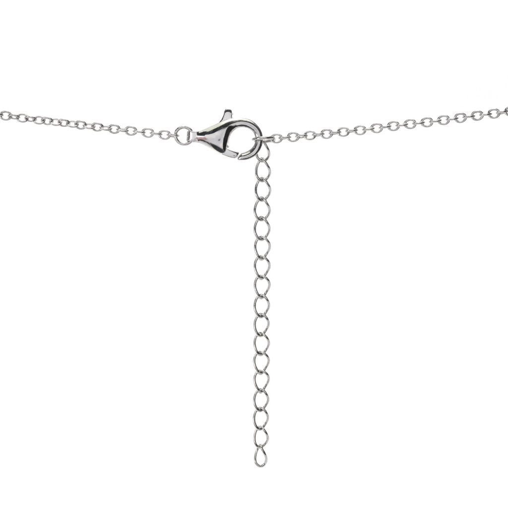 Colar Elemental Gems banhado a platina com incrustações de turquesa de 15 x 8,5 mm e barra de pedras preciosas