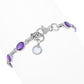 Pulseira Elemental Gems banhada a platina com escolha de pedras preciosas ovais de 7x5 mm