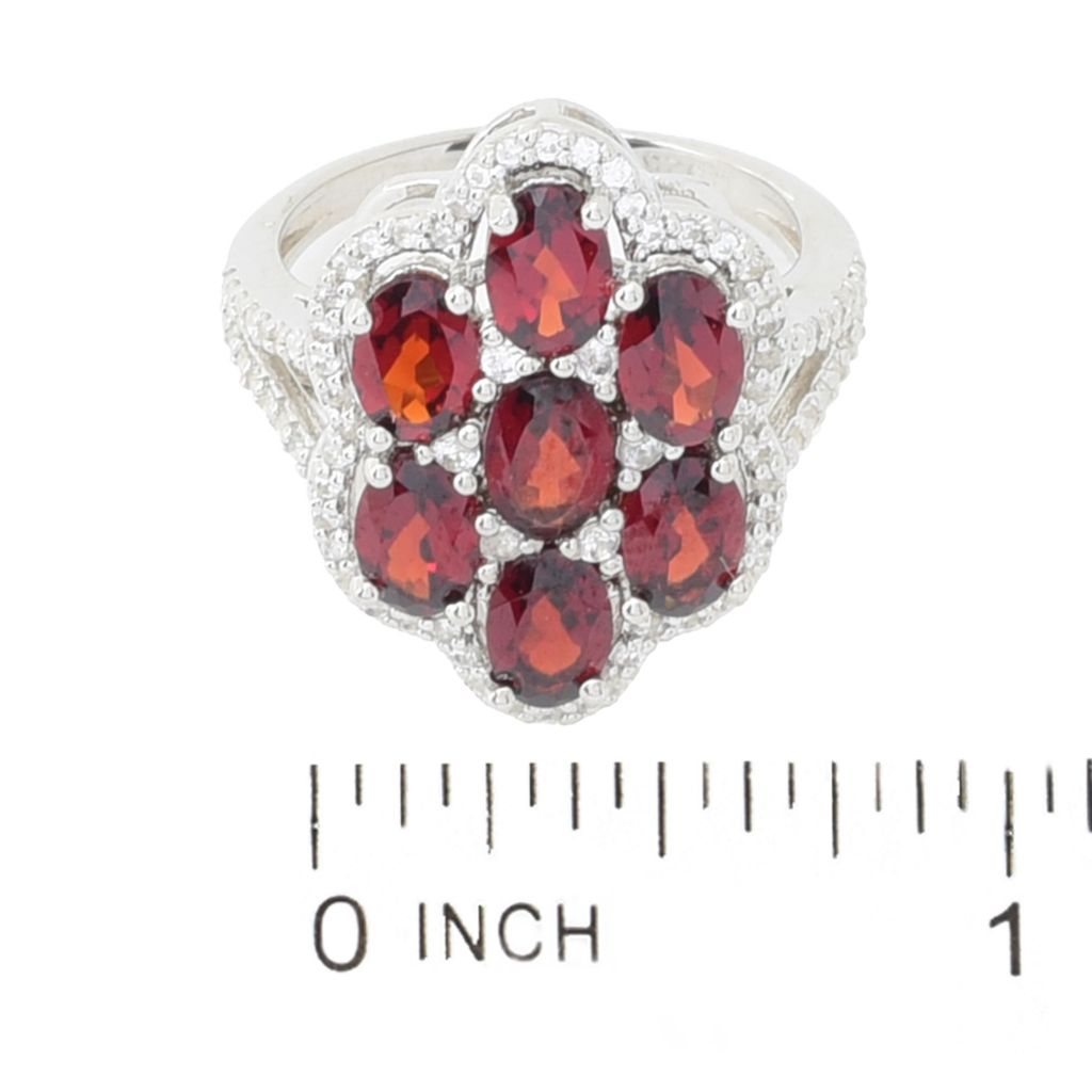elemental-gems-platinum-plated-4-95ctw-garnet-white-zircon-cluster-ring