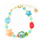 Il Murano di Francesca Pulseira de vidro Sealife Murano banhado a ouro 18K