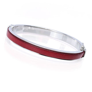 Pulseira de couro genuíno italiano Sorrento com dobradiça embutida