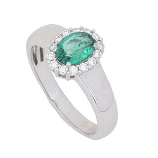 Joias de platina por Ralf Griwatz Anel com halo de diamante e gema preciosa de 1,04 quilates