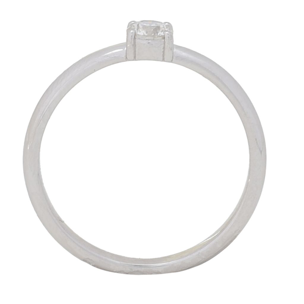 Joias de platina por Ralf Griwatz Anel solitário de diamante de 0,25ctw, 3,5 gramas