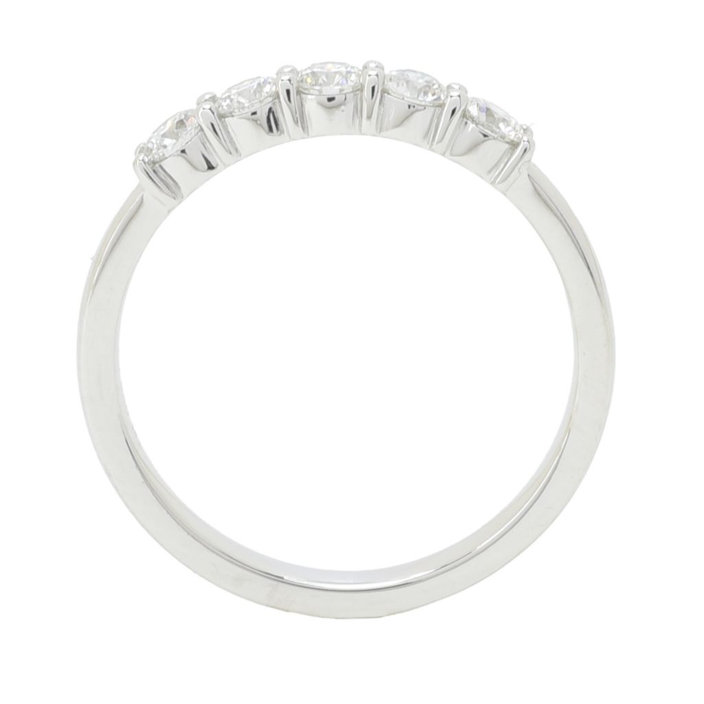 Anel de platina com 5 pedras e diamante de 0,50ctw da Ralf Griwatz