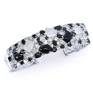 Pulseira Gem Treasures em prata esterlina com combinação de pedras preciosas