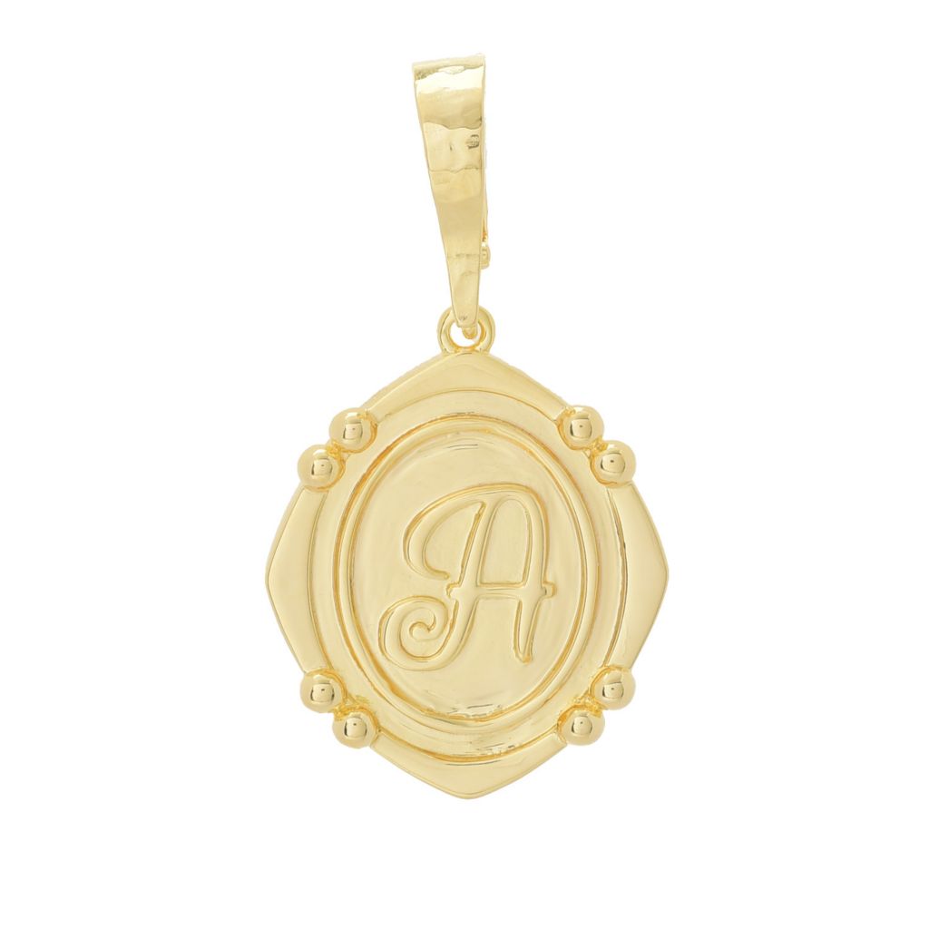 Pingente Toscana Italiana banhado a ouro 18K com opção de lacre de cera e realçador inicial