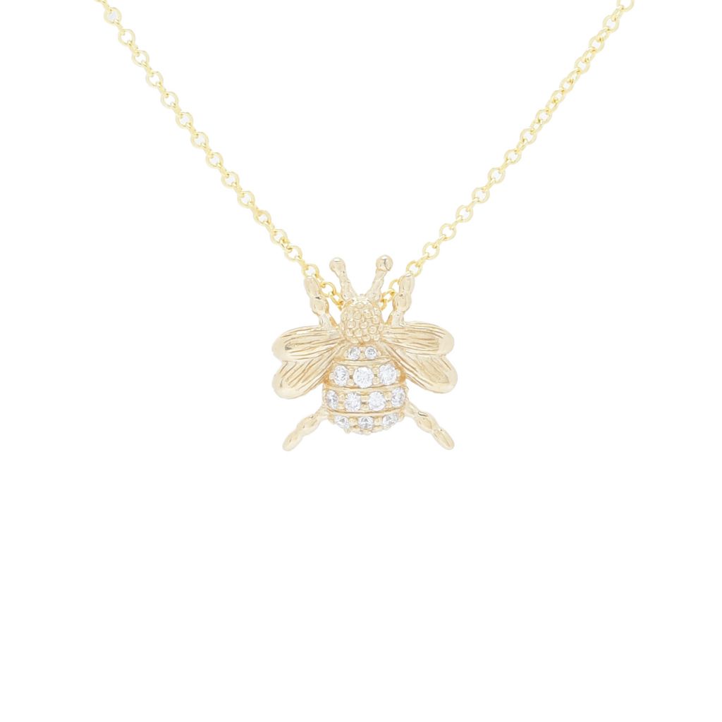 gems-of-distinction-14k-gold-0-07ctw-diamond-bumblebee-pendant-w-chain