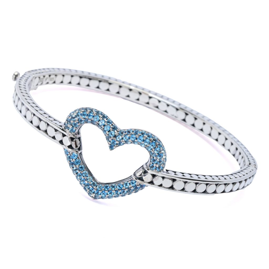 Pulseira Artisan Silver de Samuel B. Choice of Gemstone Heart