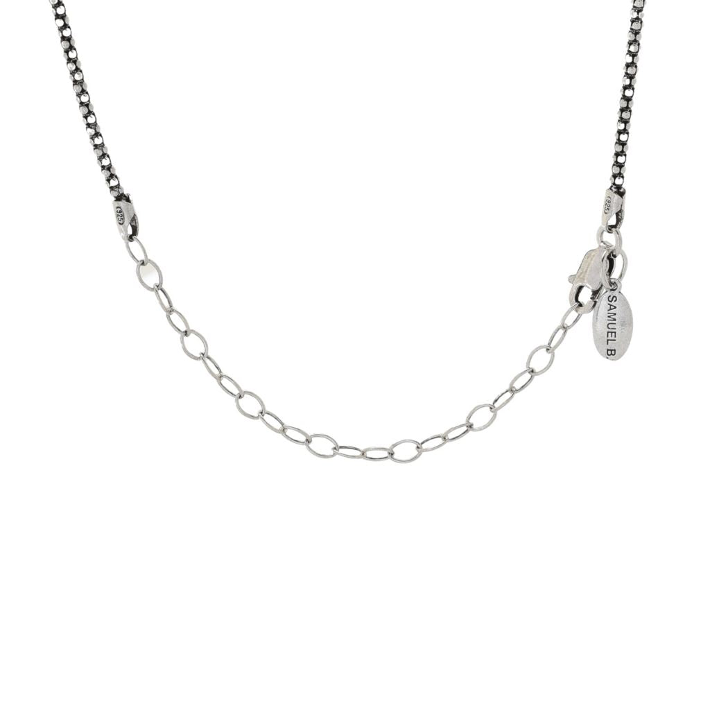 Pingente de Dog Tag com várias pedras preciosas de 4,29 ct com corrente de prata artesanal por Samuel B.