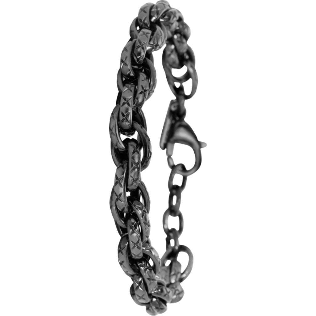 Pulseira masculina de corrente de aço inoxidável de 8" Invicta Elements