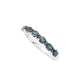 Anel de prata esterlina Gem Treasures 1,02ctw Indicolita com 6 pedras