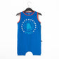 Macacão curto infantil RAGS Apparel azul tamanho 12-18M