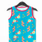Macacão infantil RAGS Apparel com regata capri e bolso na cintura, azul, tamanho 12-18 meses