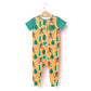 Macacão infantil de manga curta com bolso Henley Rag da RAGS Apparel, amarelo, tamanho 2T