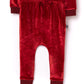 Macacão infantil RAGS Apparel com manga bufante longa e cintura franzida, roxo, tamanho 2T