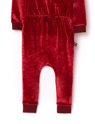 Macacão infantil RAGS Apparel com manga bufante longa e cintura franzida, roxo, tamanho 2T