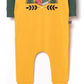 Macacão infantil de manga comprida com capuz RAGS Apparel, amarelo, tamanho 2T