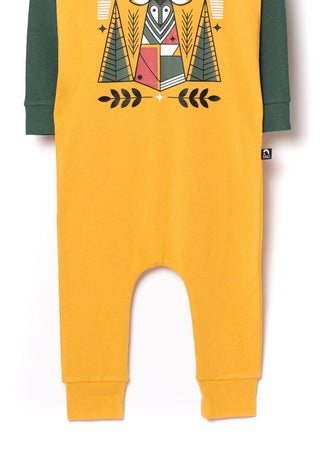 Macacão infantil de manga comprida com capuz RAGS Apparel, amarelo, tamanho 2T