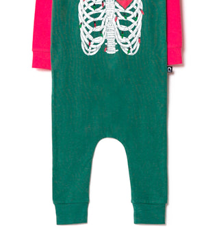 Macacão infantil de manga comprida Rag da RAGS Apparel, verde, tamanho 2T