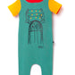 Macacão infantil de manga curta com capuz e tecido Rag da RAGS Apparel, verde, tamanho 2T