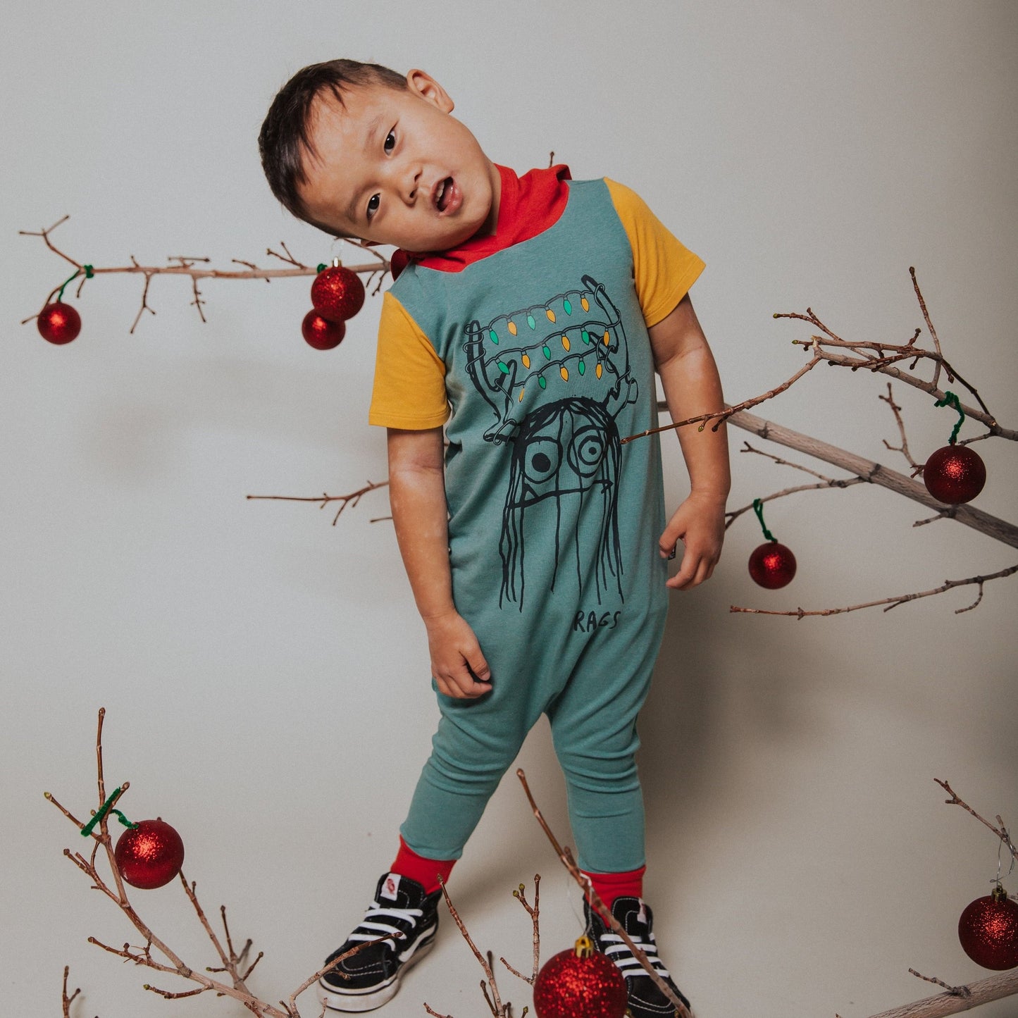 Camiseta infantil de manga comprida RAGS Apparel, amarela, tamanho 2T
