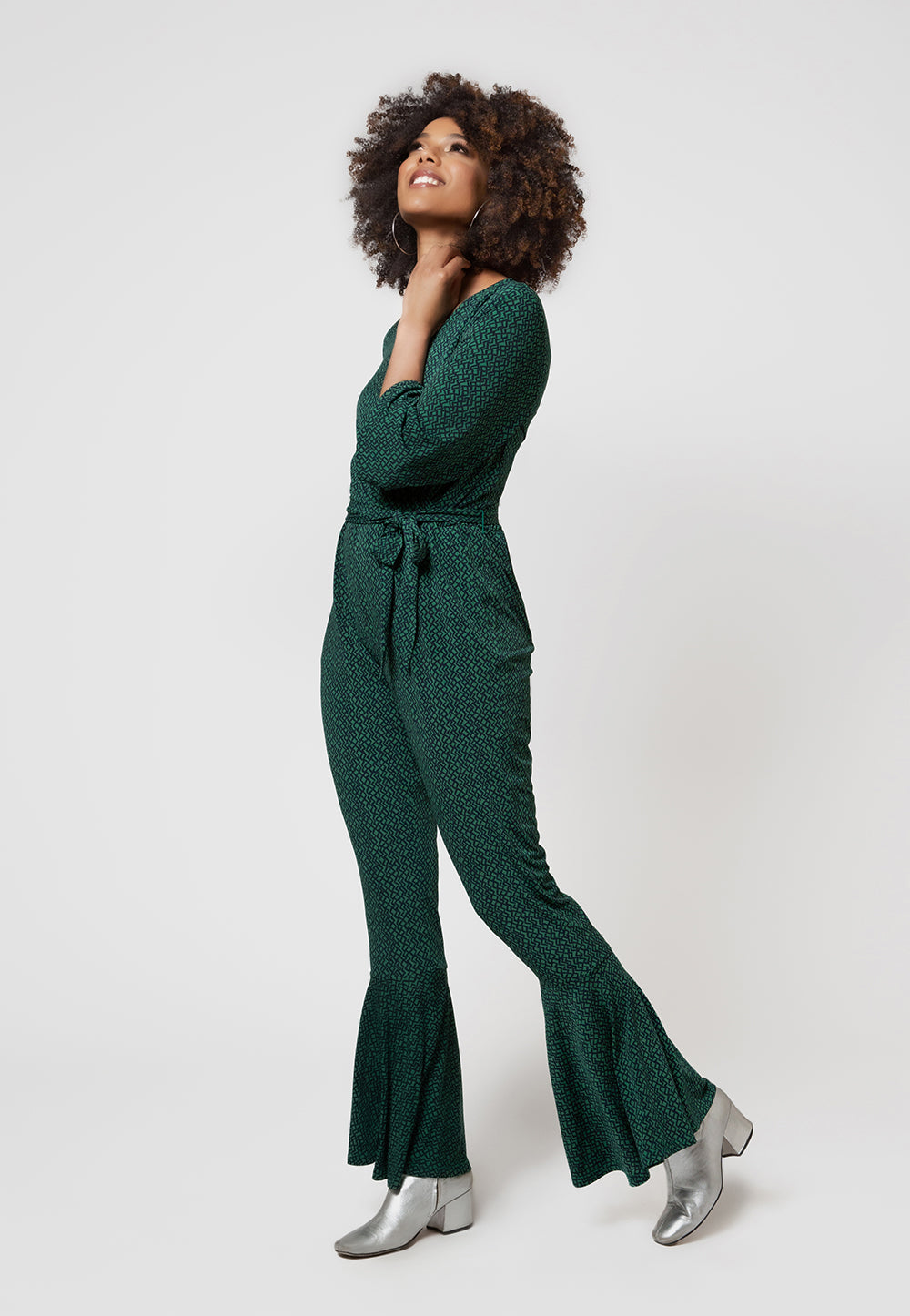 Macacão Leota Feminino Gabby Geo Print Verde