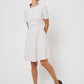 Vestido Mackenzie Cameo Luxe Jacquard Leota Feminino Branco