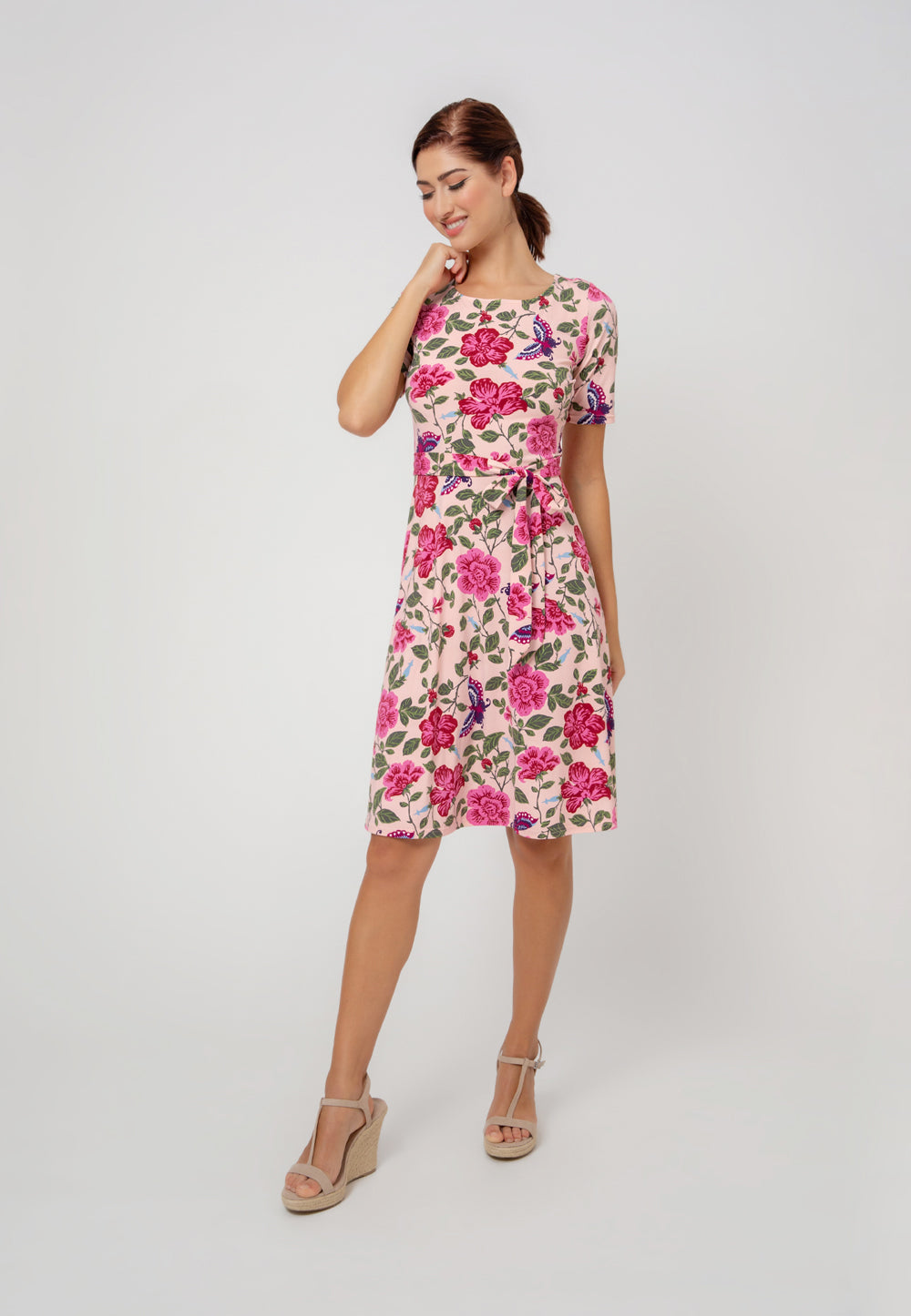 Vestido justo Giselle feminino Leota rosa