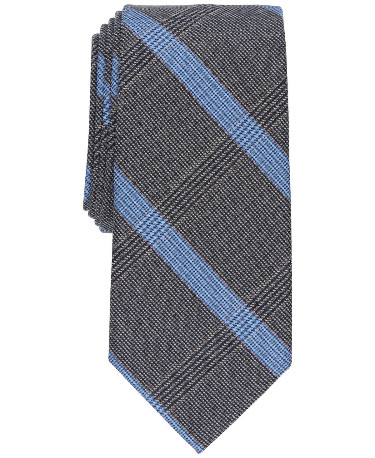 alfani-mens-bermudo-plaid-slim-tie-gray