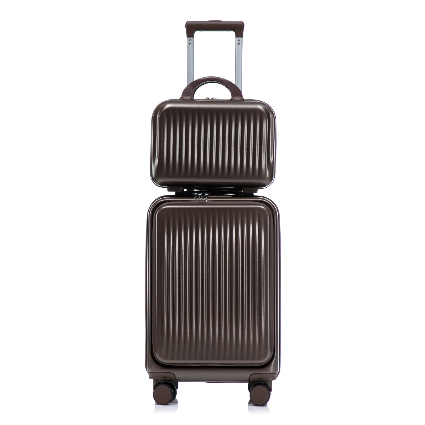 14' & 20' ABS Spinner Wheel Luggage Set with Cosmetic Case