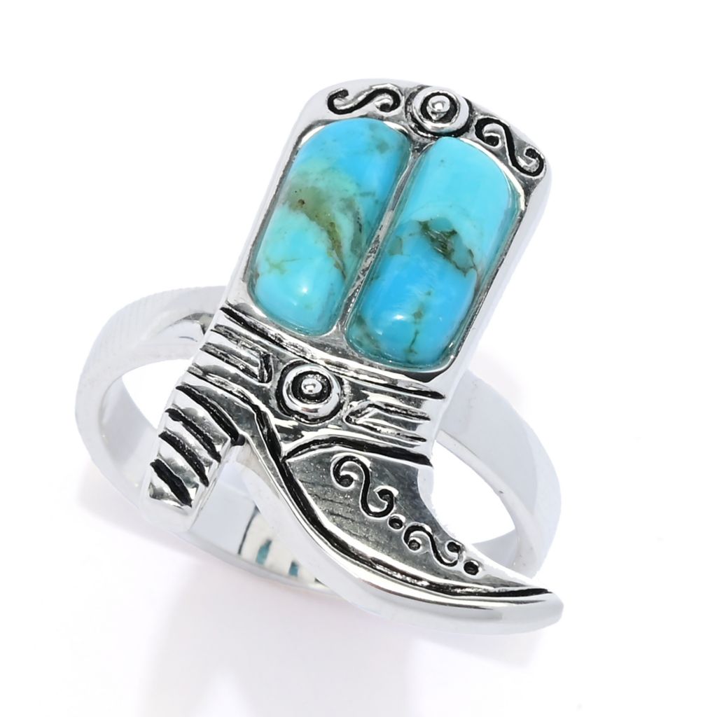 southwest-elements-sterling-silver-kingman-turquoise-cowboy-boot-ring