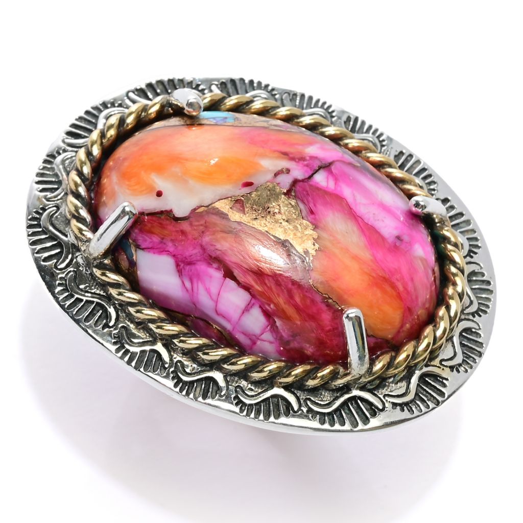 Anel Leste-Oeste com Pedras Preciosas Ovais de 25x18mm da Southwest Elements