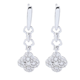 Morris & David Choice of 14K Gold 0.50ctw Diamond Clover Drop Earrings