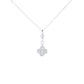 Morris &amp; David Escolha de pingente de trevo de diamante de 0,50ctw em ouro 14K com corrente