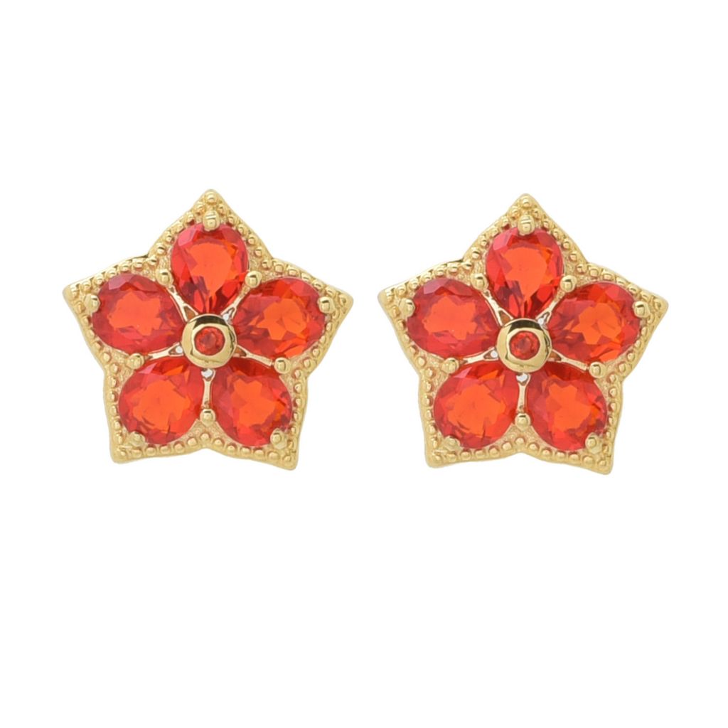 gem-treasures-2-24ctw-crimson-fire-opal-6-stone-cluster-stud-earrings