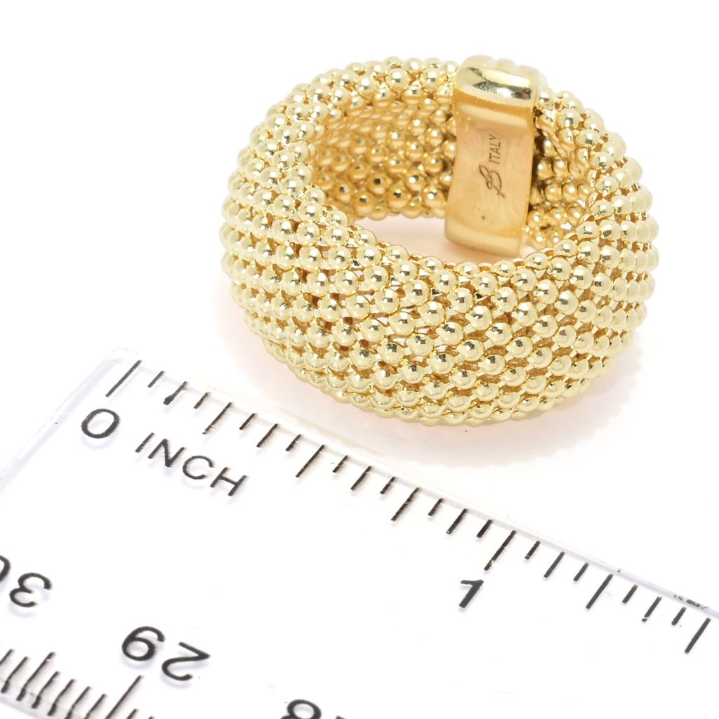 Anel de corrente coreana banhado a ouro 18K ou platina Toscana Italiana