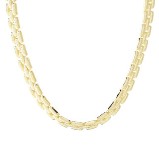 Colar Toscana Italiana banhado a ouro 18K Acqua Bagnata Panther Link
