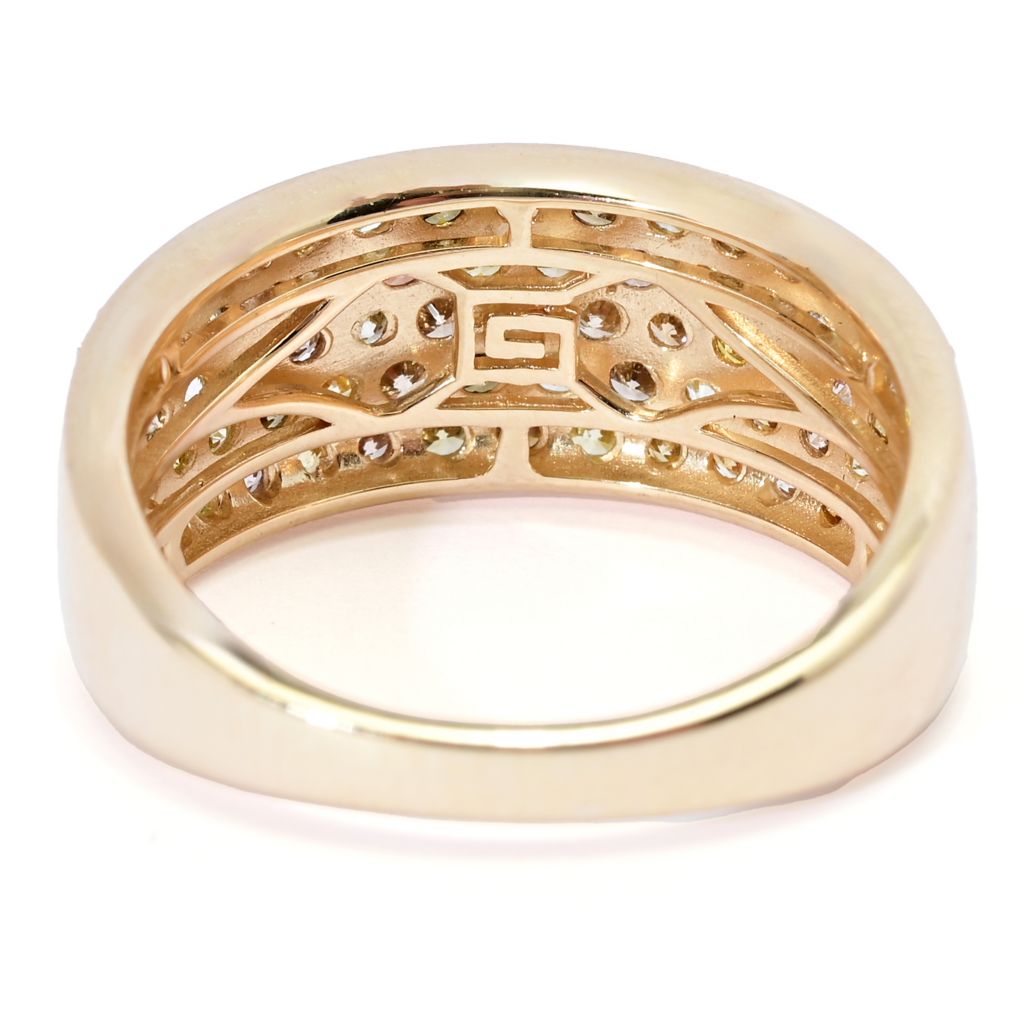 Anel de diamante multicolorido Gems of Distinction em ouro 14K de 1,53ct