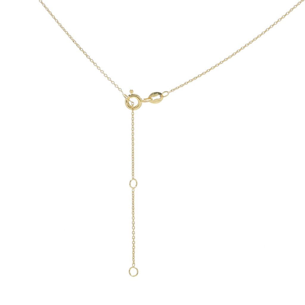 Colar KALLATI em ouro 14K polido com barra de diamante baguette de 0,27ct