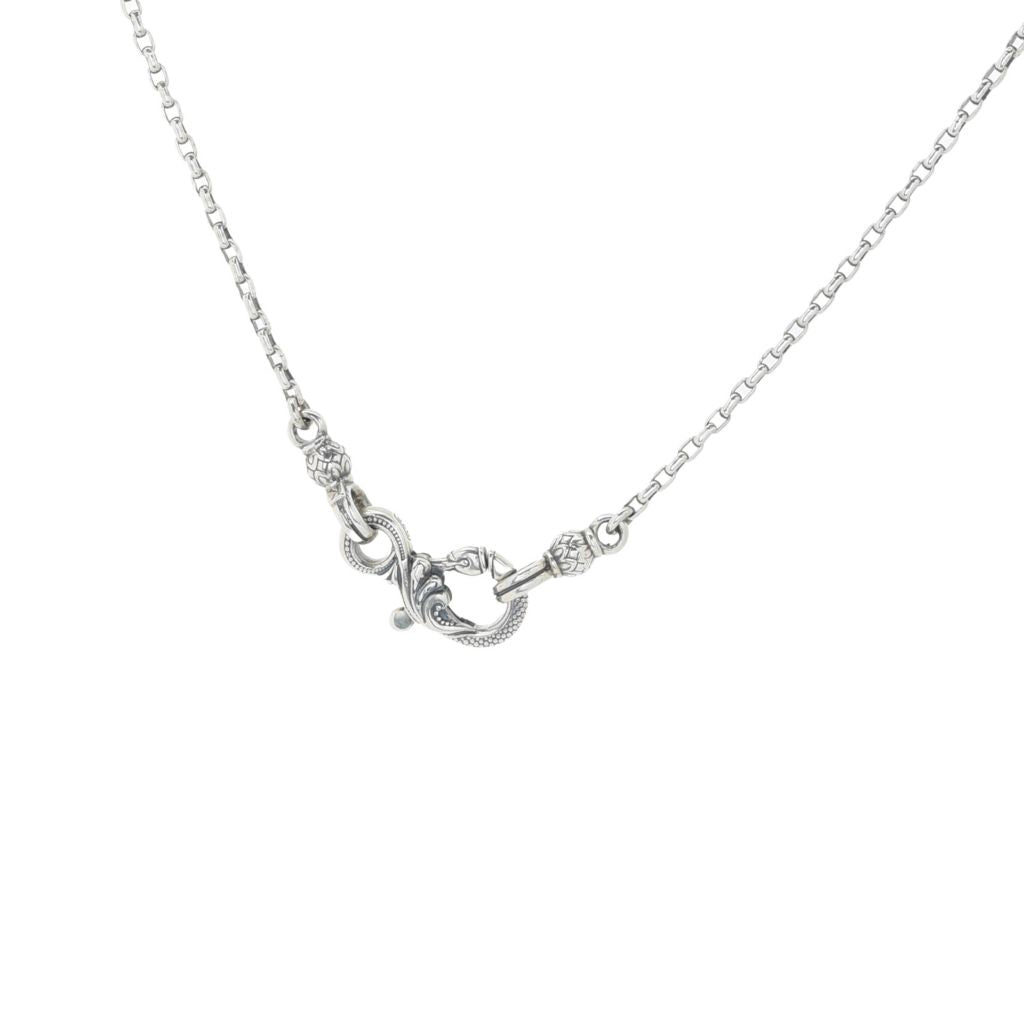 Colar Konstantino em camadas com contas de ouro 18K e detalhes de 33"